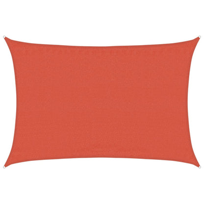 Zonnezeil 160 g/m² rechthoekig 3,5x5 m HDPE terracottakleurig