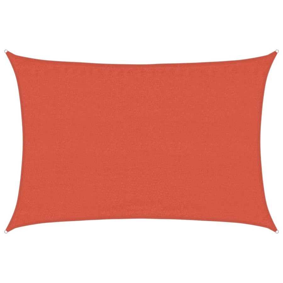 Zonnezeil 160 g/m² rechthoekig 3,5x5 m HDPE terracottakleurig
