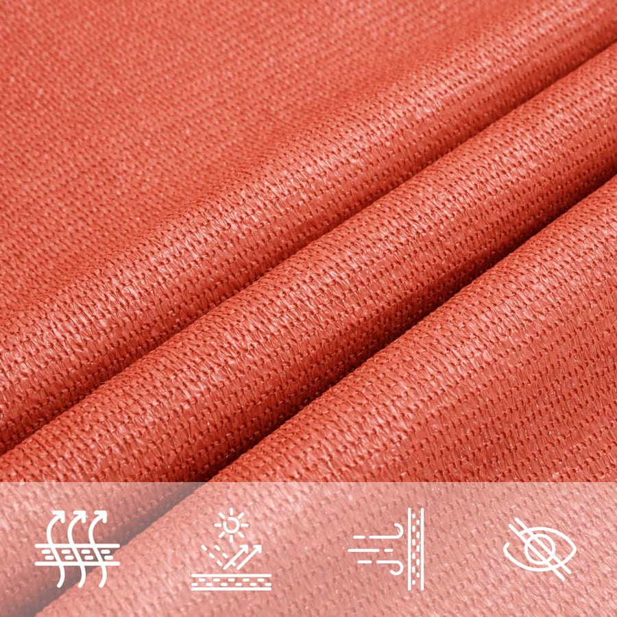 Zonnezeil 160 g/m² 5x5x6 m HDPE terracottakleurig