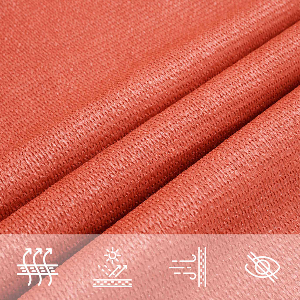 Zonnezeil 160 g/m² trapezium 4/5x3 m HDPE terracottakleurig