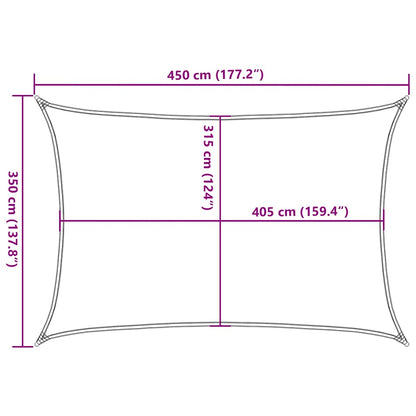 Zonnezeil 160 G/M² 3,5X4,5 M Hdpe Taupe 3.5 x 4.5 m