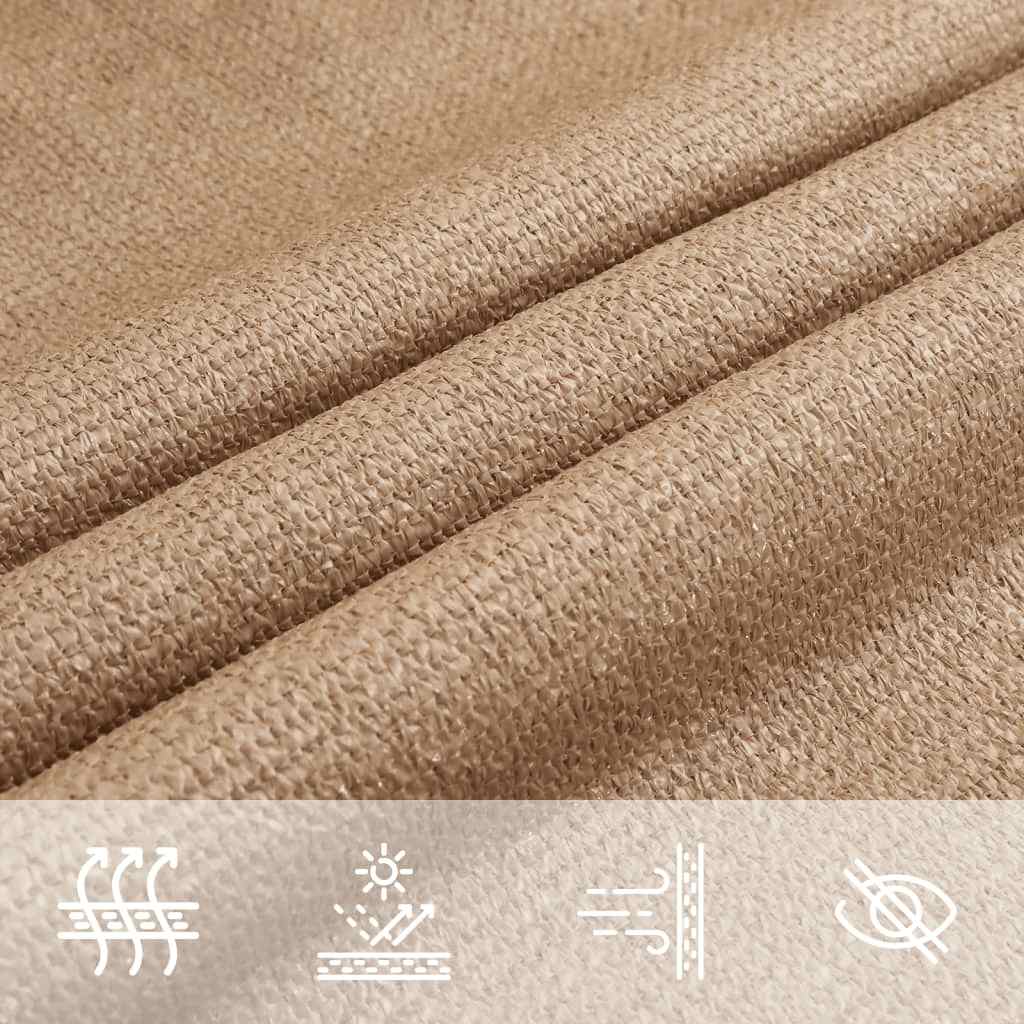 Zonnezeil 160 G/M² Hdpe Taupe 4 x 7 m