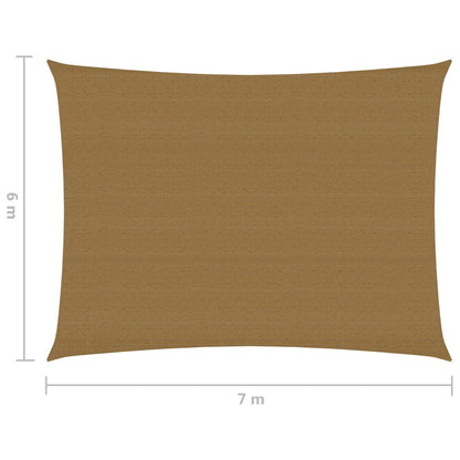 Zonnezeil 160 G/M² 6X7 M Hdpe Taupe