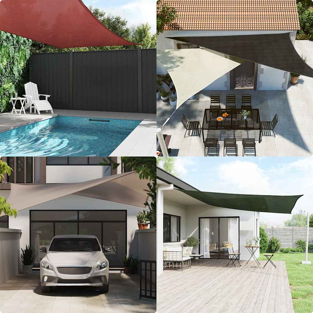 Zonnezeil 160 G/M² Hdpe Taupe 6 x 8 m