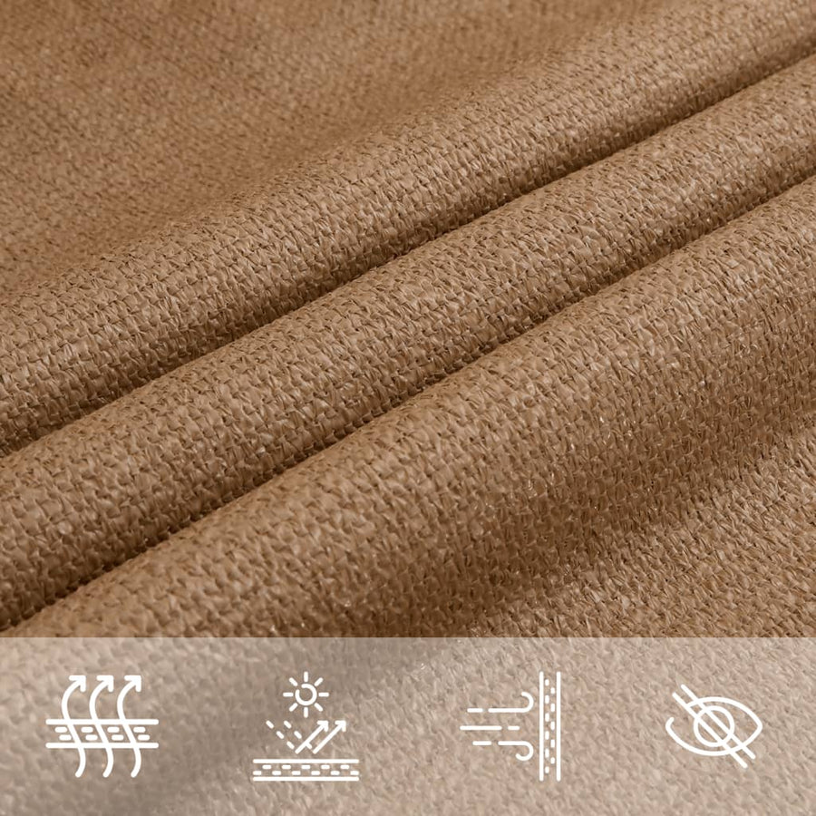 Zonnezeil 160 G/M² 2,5X2,5X3,5 M Hdpe Taupe 2.5 x 2.5 x 3.5 m