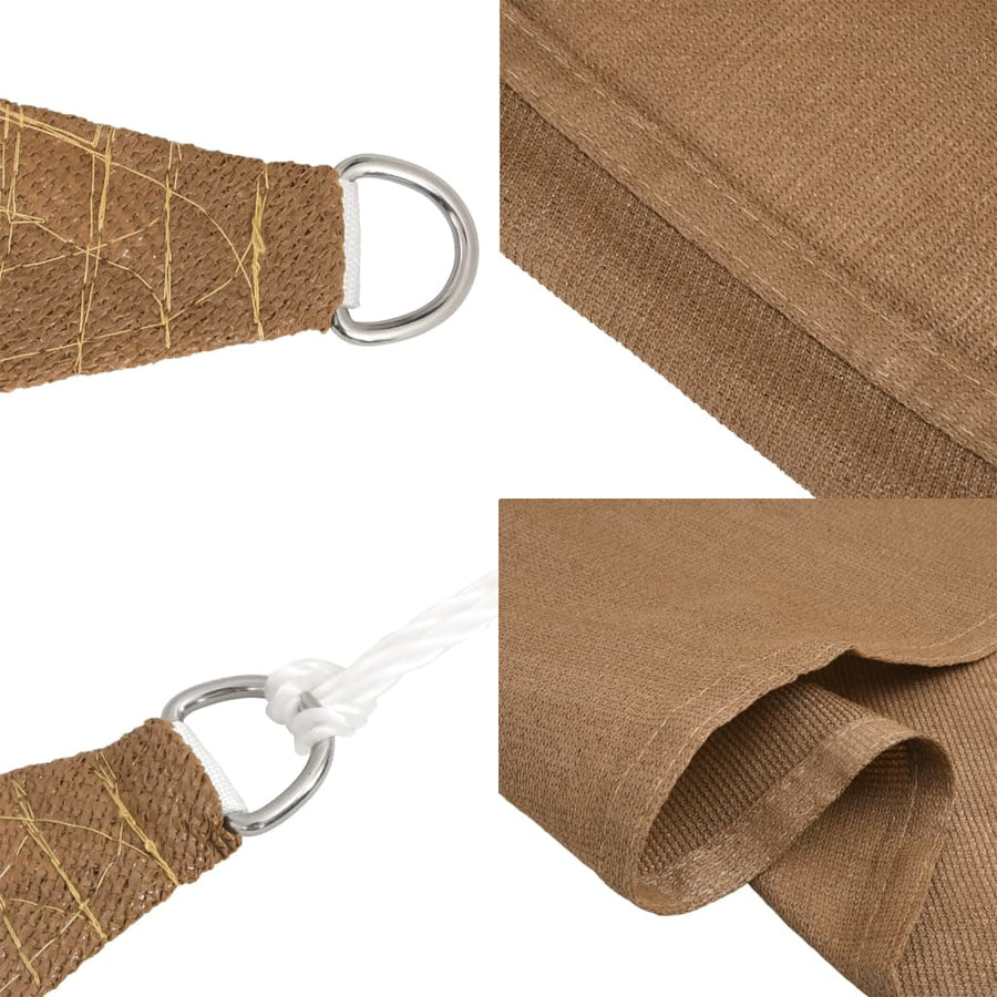 Zonnezeil 160 G/M² 2,5X2,5X3,5 M Hdpe Taupe 2.5 x 2.5 x 3.5 m
