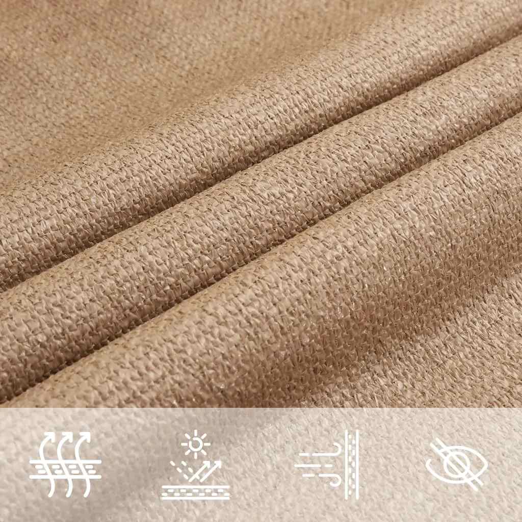 Zonnezeil 160 G/M² Hdpe Taupe 3 x 3 x 3 m