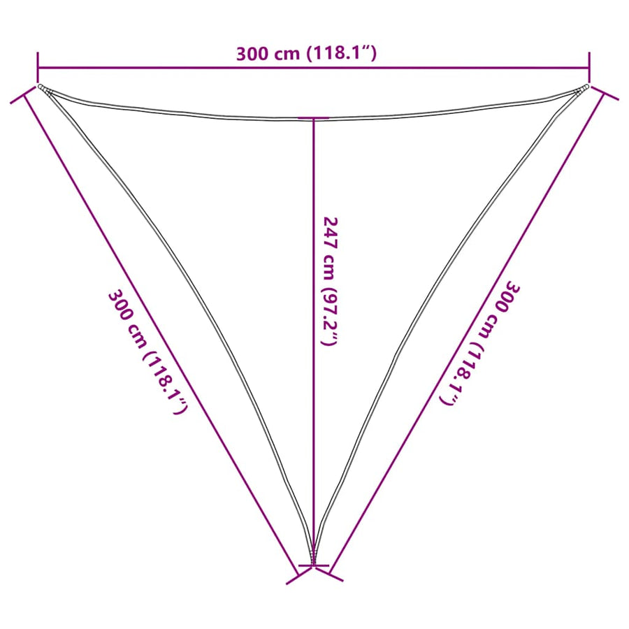 Zonnezeil 160 G/M² Hdpe Taupe 3 x 3 x 3 m