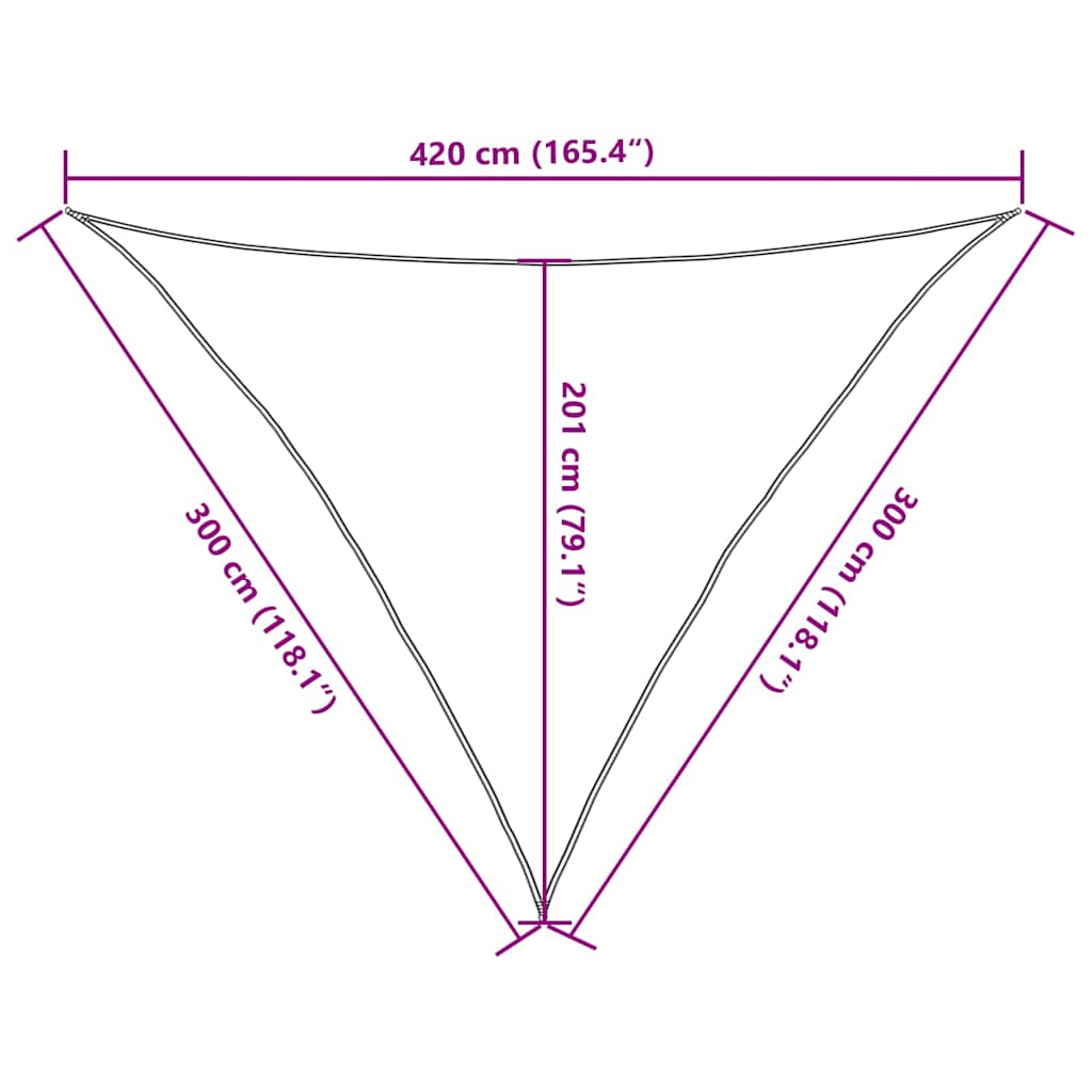 Zonnezeil 160 G/M² 3X3X4,2 M Hdpe Taupe 3 x 3 x 4.2 m