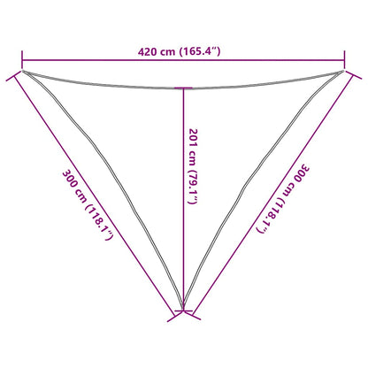 Zonnezeil 160 G/M² 3X3X4,2 M Hdpe Taupe 3 x 3 x 4.2 m