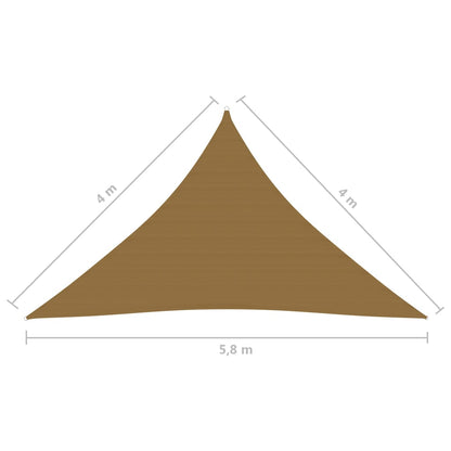 Zonnezeil 160 G/M² 4X4X5,8 M Hdpe Taupe 4 x 4 x 5.8 m