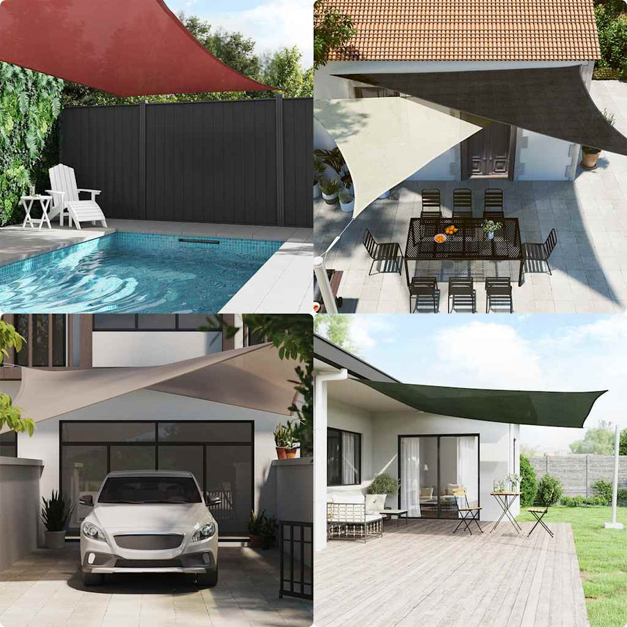 Zonnezeil 160 G/M² 4,5X4,5X4,5 M Hdpe Taupe 4.5 x 4.5 x 4.5 m