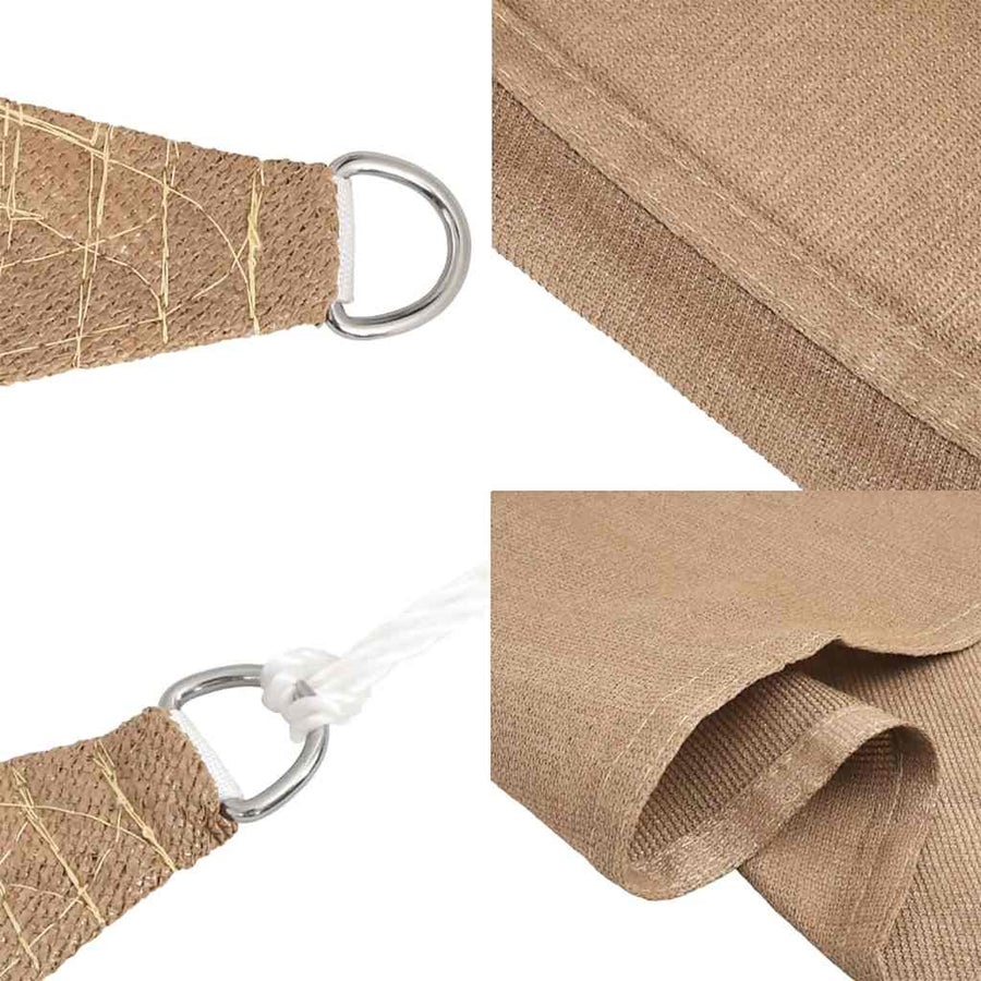Zonnezeil 160 G/M² 4,5X4,5X4,5 M Hdpe Taupe 4.5 x 4.5 x 4.5 m
