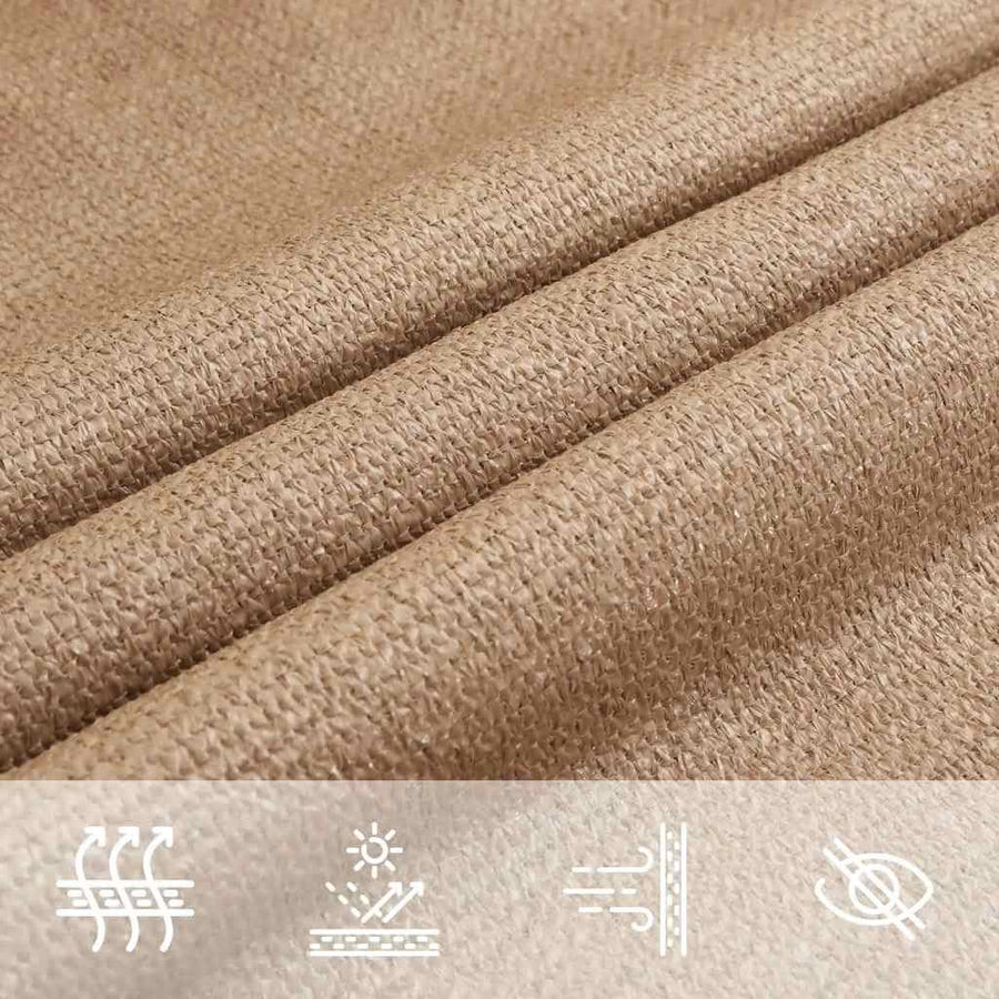 Zonnezeil 160 G/M² 4,5X4,5X4,5 M Hdpe Taupe 4.5 x 4.5 x 4.5 m