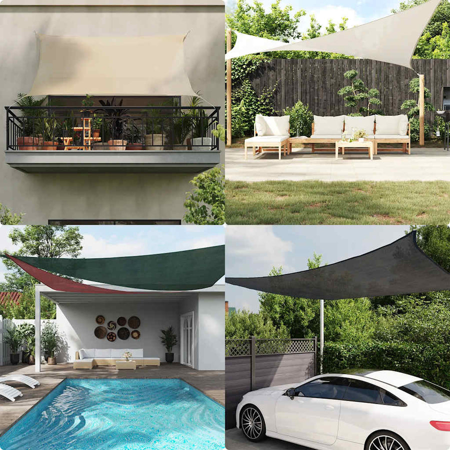Zonnezeil 160 G/M² 4,5X4,5X4,5 M Hdpe Taupe 4.5 x 4.5 x 4.5 m