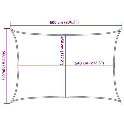 Zonnezeil 160 g/m² 5x6 m HDPE donkergroen