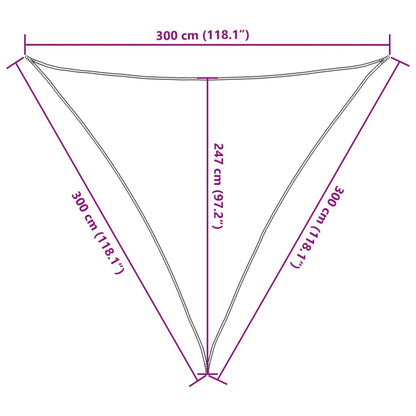 Zonnezeil 160 g/m² 3x3x3 m HDPE donkergroen