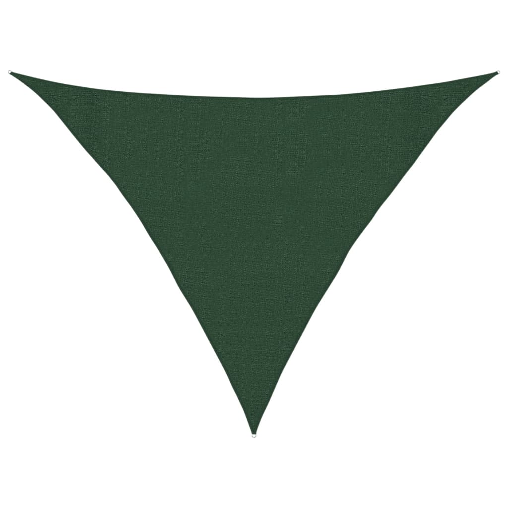 Zonnezeil 160 g/m² 3x3x4,2 m HDPE donkergroen