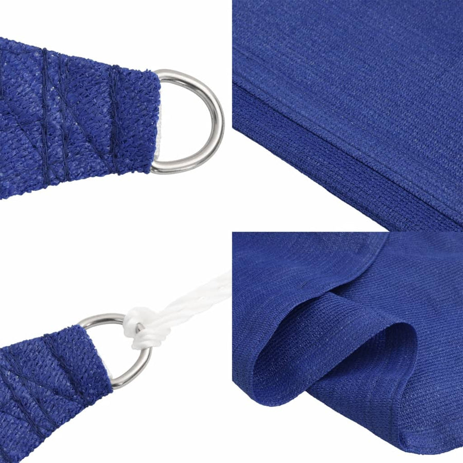 Zonnezeil 160 g/m² 2x2 m HDPE blauw