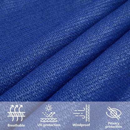 Zonnezeil 160 G/M² Vierkant Hdpe Blauw 7 x 7 m