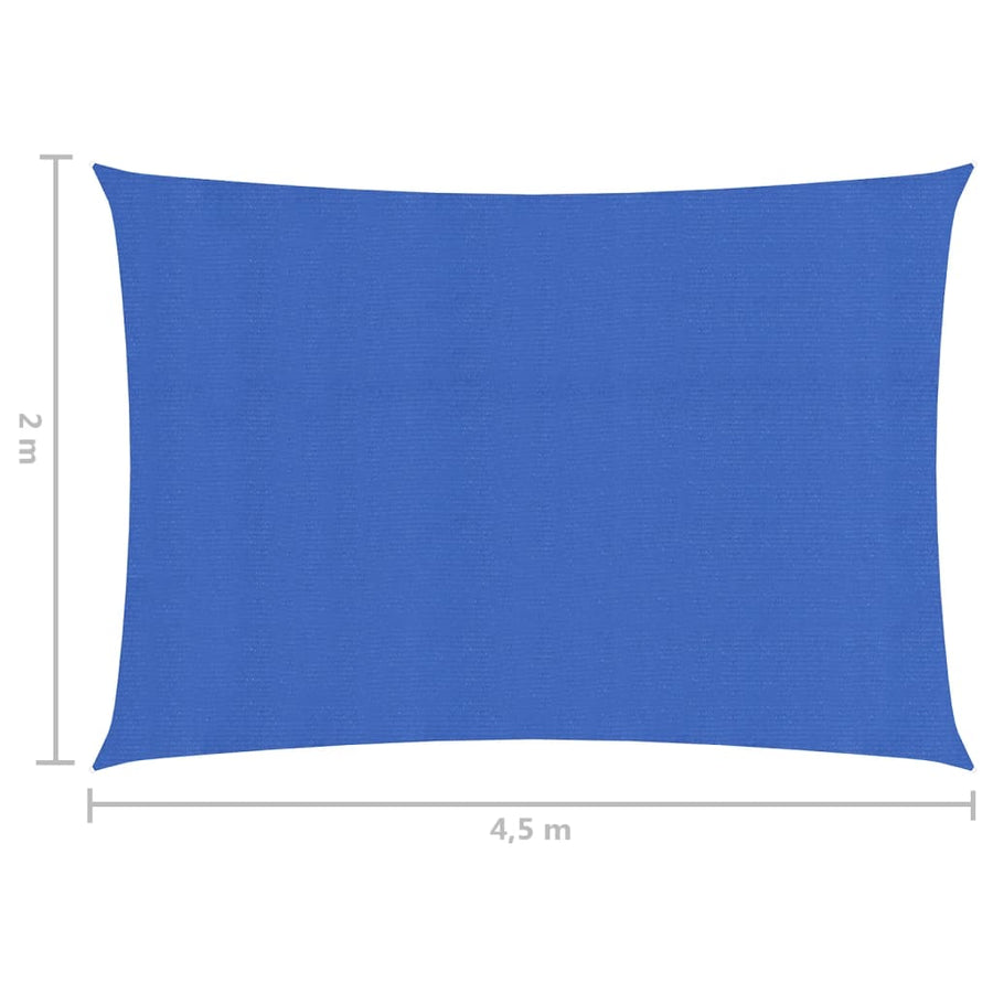 Zonnezeil 160 G/M² 2X4,5 M Hdpe Blauw 2 x 4.5 m