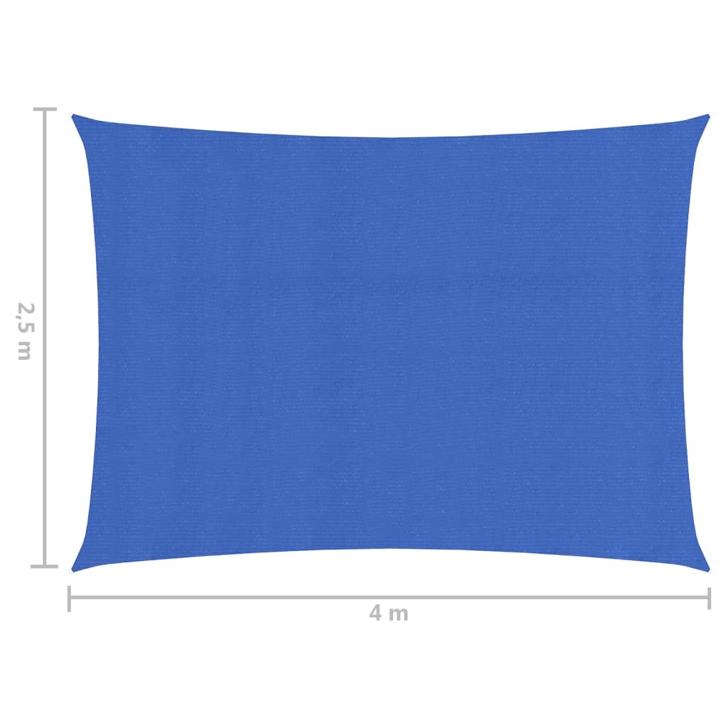 Zonnezeil 160 G/M² 2,5X4 M Hdpe Blauw 2.5 x 4 m