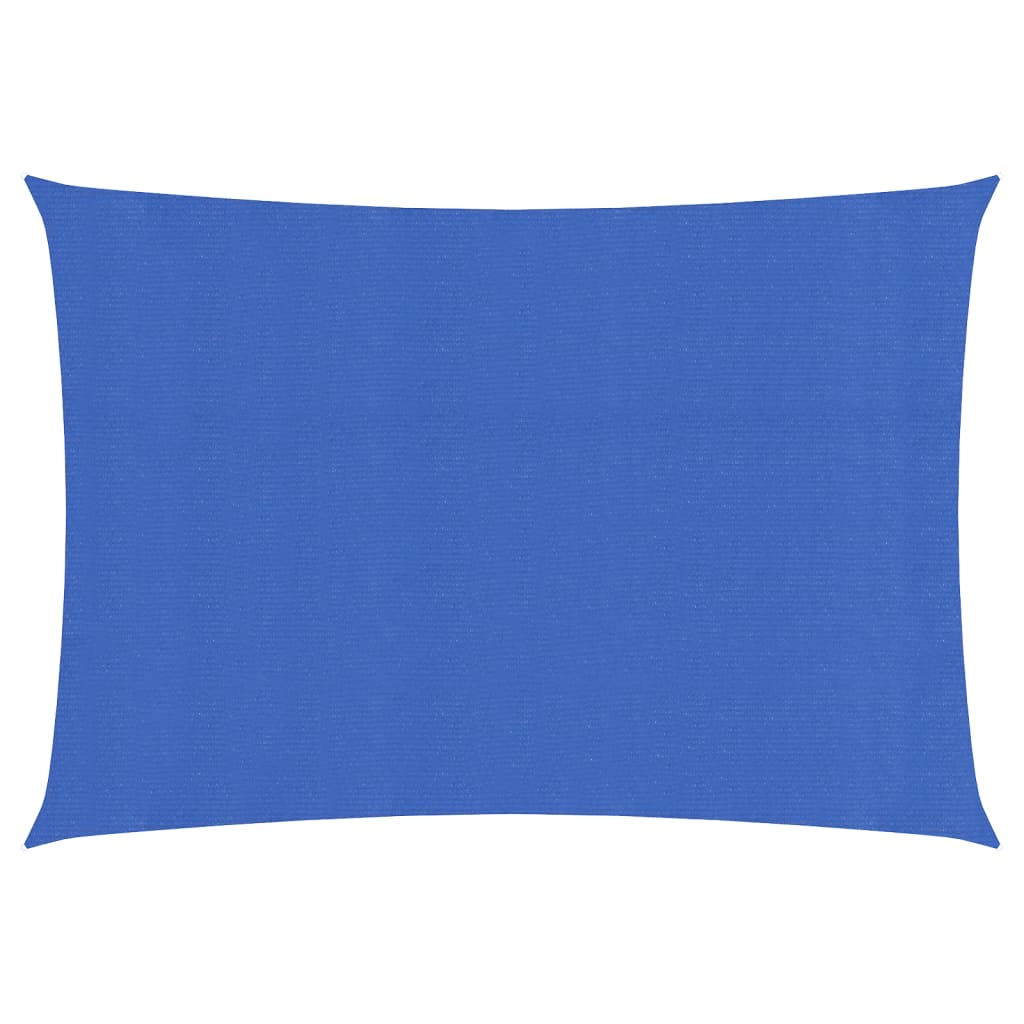 Zonnezeil rechthoekig 160 g/m² 2,5x5 m HDPE blauw