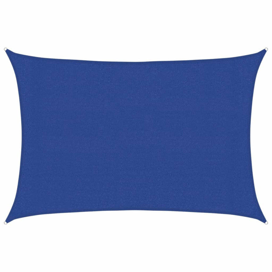 Zonnezeil 160 G/M² Rechthoekig Hdpe Blauw 3 x 4 m