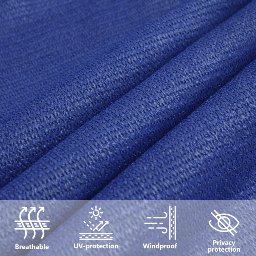 Zonnezeil 160 G/M² Rechthoekig Hdpe Blauw 3 x 4 m