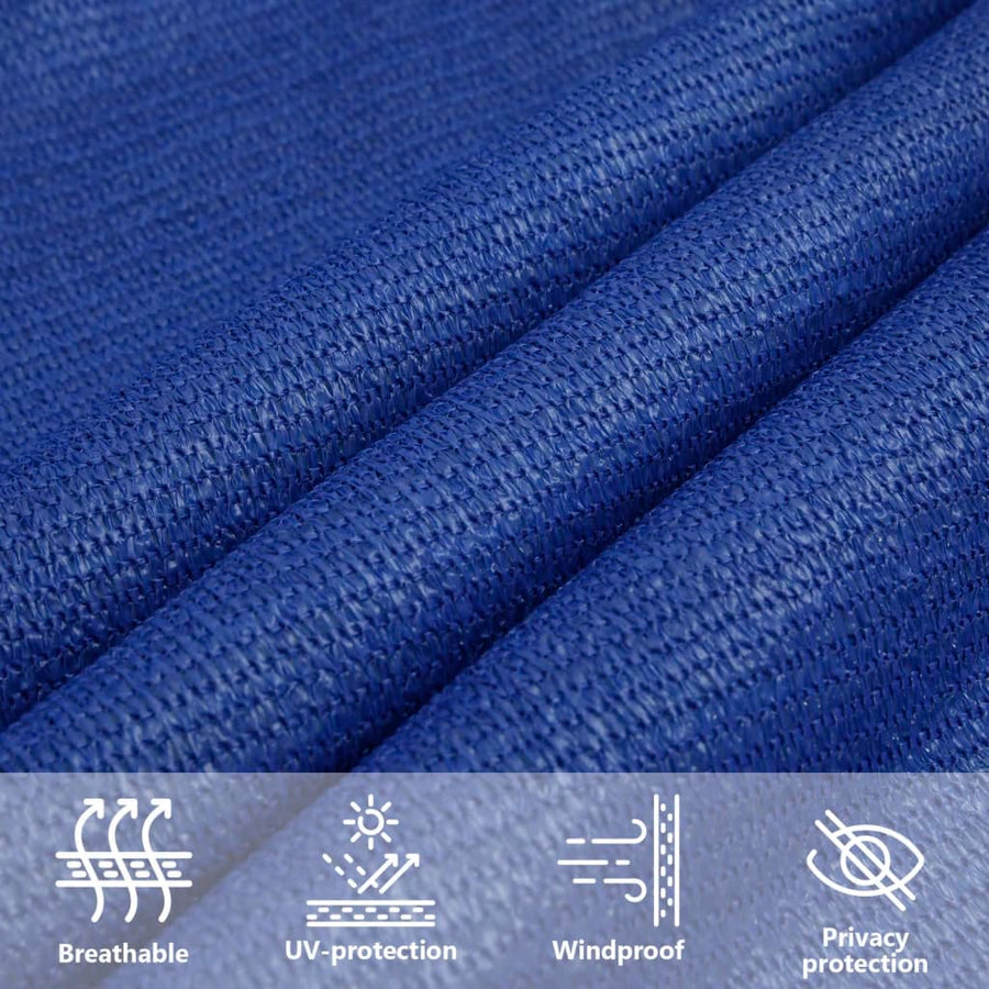 Zonnezeil 160 G/M² Rechthoekig Hdpe Blauw 3 x 4 m
