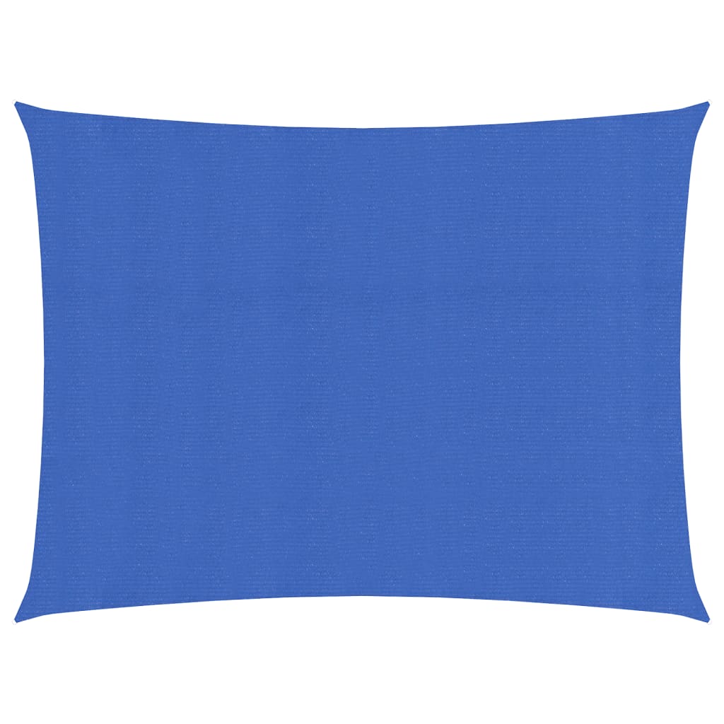 Zonnezeil 160 g/m² rechthoekig 3,5x4,5 m HDPE blauw