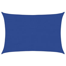 Zonnezeil 160 g/m² rechthoekig 4x6 m HDPE blauw