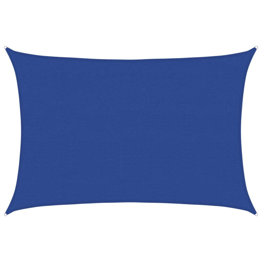 Zonnezeil 160 g/m² rechthoekig 4x6 m HDPE blauw