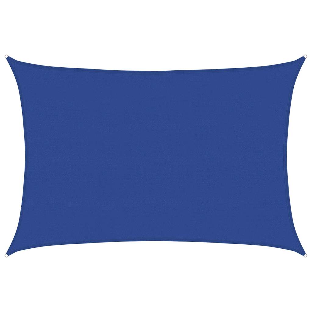 Zonnezeil 160 g/m² rechthoekig 5x6 m HDPE blauw