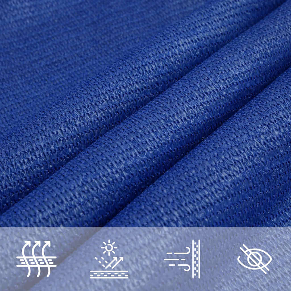 Zonnezeil 160 G/M² Rechthoekig Hdpe Blauw 5 x 7 m