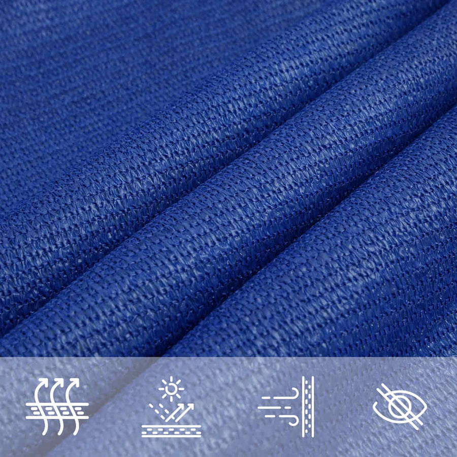 Zonnezeil 160 G/M² Rechthoekig Hdpe Blauw 5 x 7 m