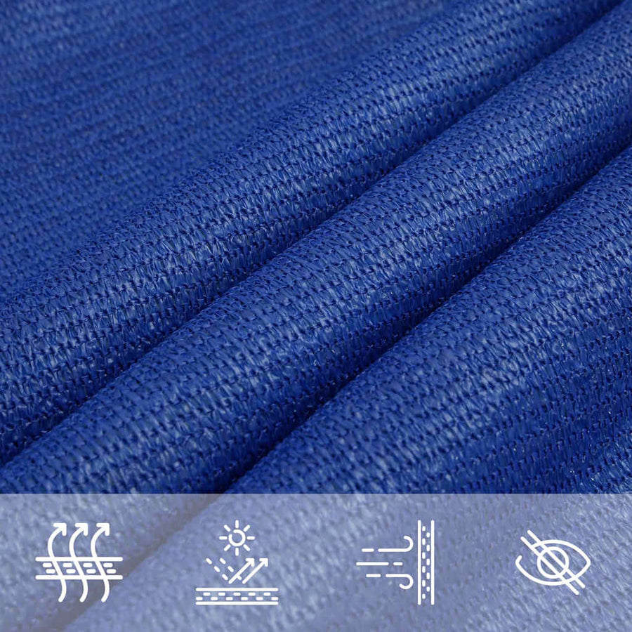 Zonnezeil 160 G/M² Rechthoekig Hdpe Blauw 5 x 8 m