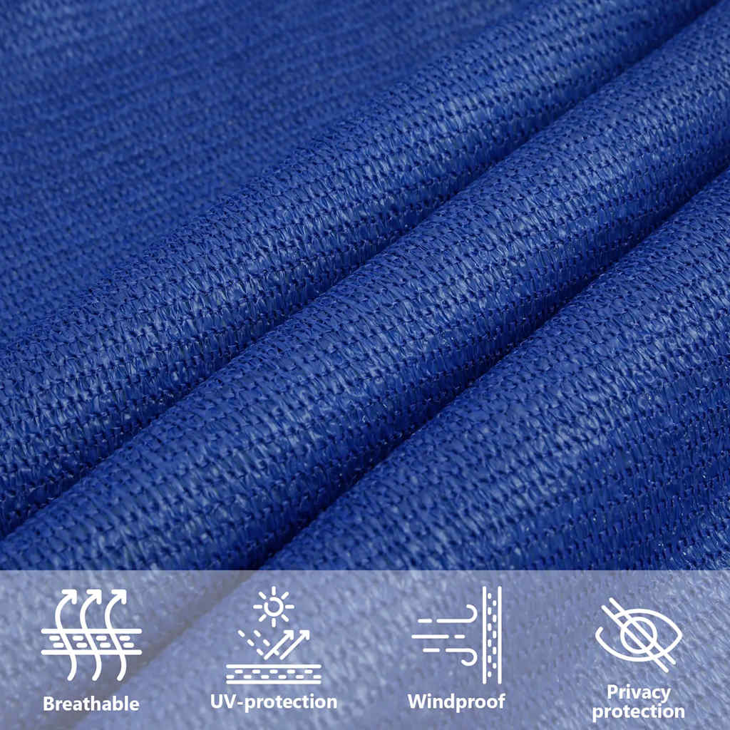 Zonnezeil 160 G/M² Rechthoekig Hdpe Blauw 5 x 8 m