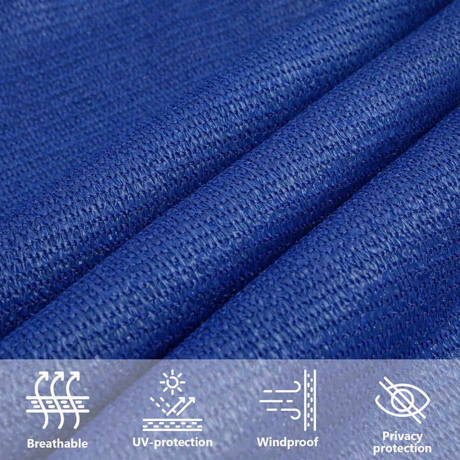 Zonnezeil 160 G/M² Rechthoekig Hdpe Blauw 5 x 8 m