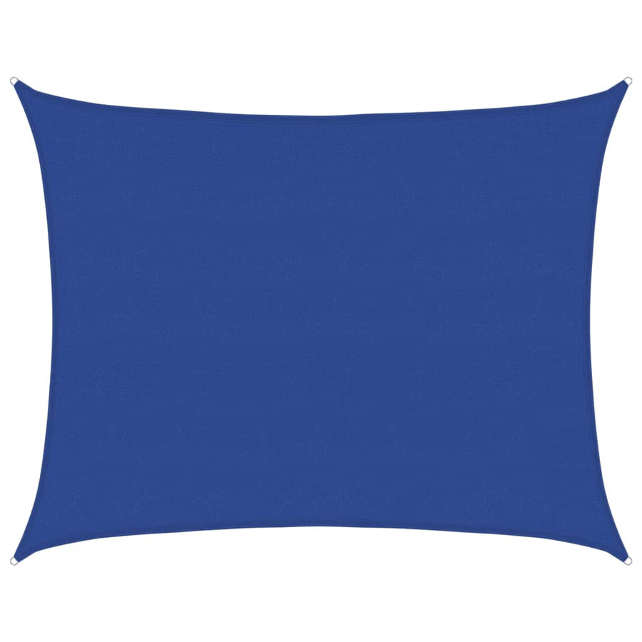 Zonnezeil 160 G/M² Rechthoekig Hdpe Blauw 6 x 7 m