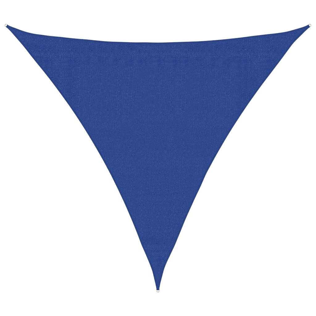 Zonnezeil 160 g/m² driehoekig 3,6x3,6x3,6 m HDPE blauw