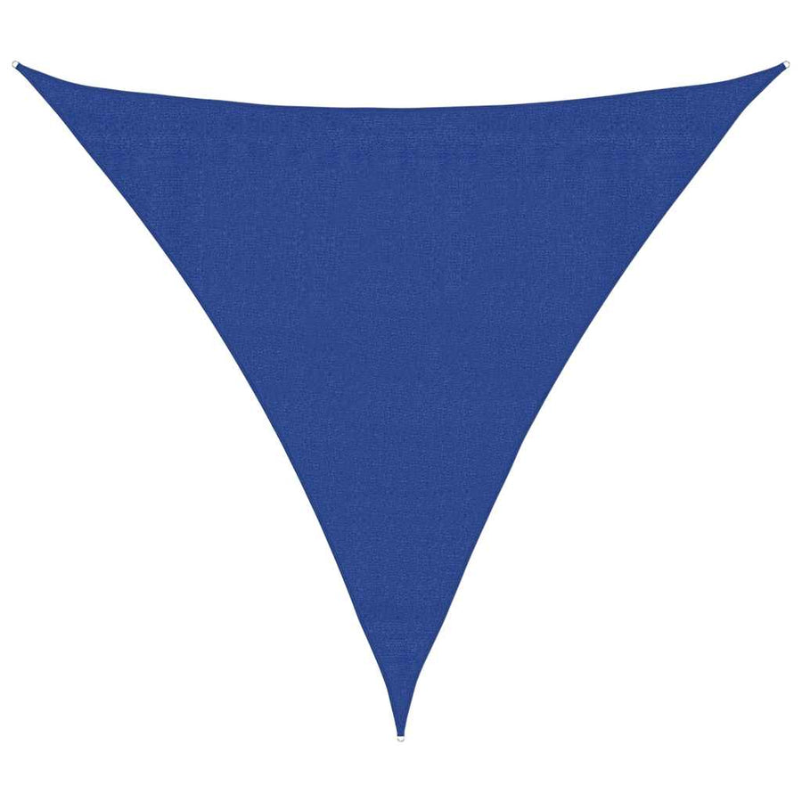 Zonnezeil 160 g/m² driehoekig 3,6x3,6x3,6 m HDPE blauw
