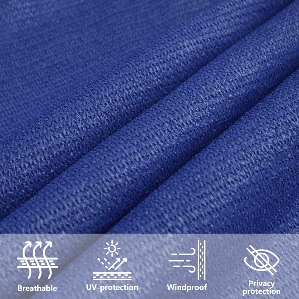 Zonnezeil 160 g/m² 3x3x4,2 m HDPE blauw