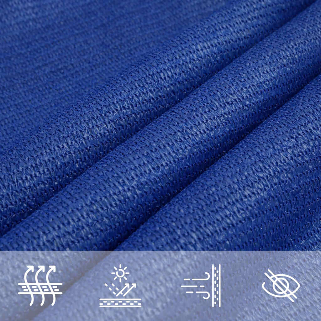 Zonnezeil 160 G/M² Driehoekig 4,5X4,5X4,5 M Hdpe Blauw 4.5 x 4.5 x 4.5 m