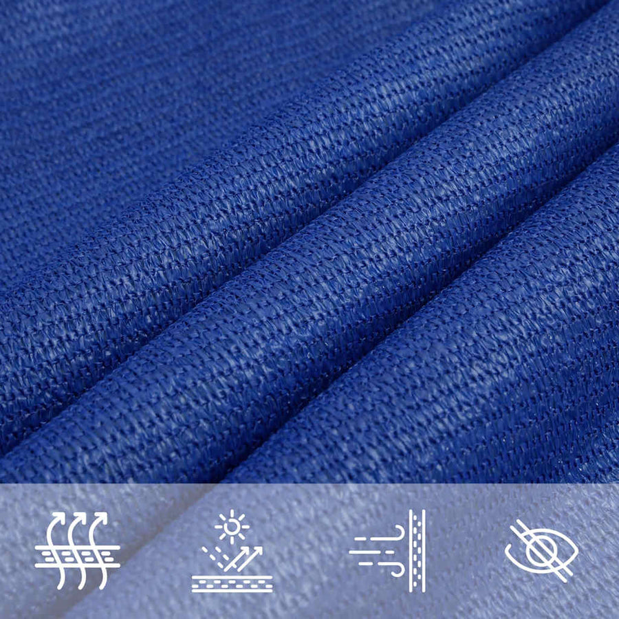 Zonnezeil 160 G/M² Driehoekig 4,5X4,5X4,5 M Hdpe Blauw 4.5 x 4.5 x 4.5 m
