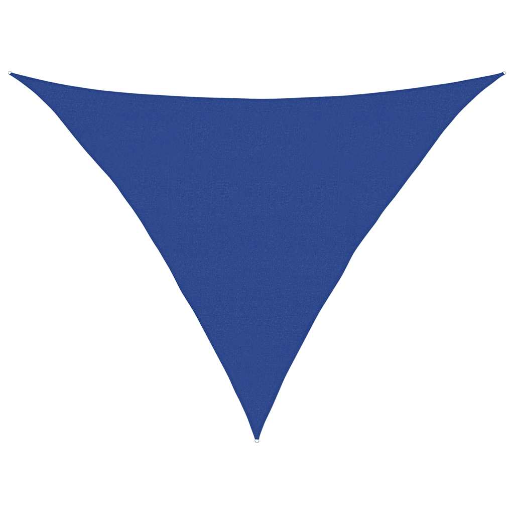 Zonnezeil 160 g/m² driehoekig 5x5x6 m HDPE blauw