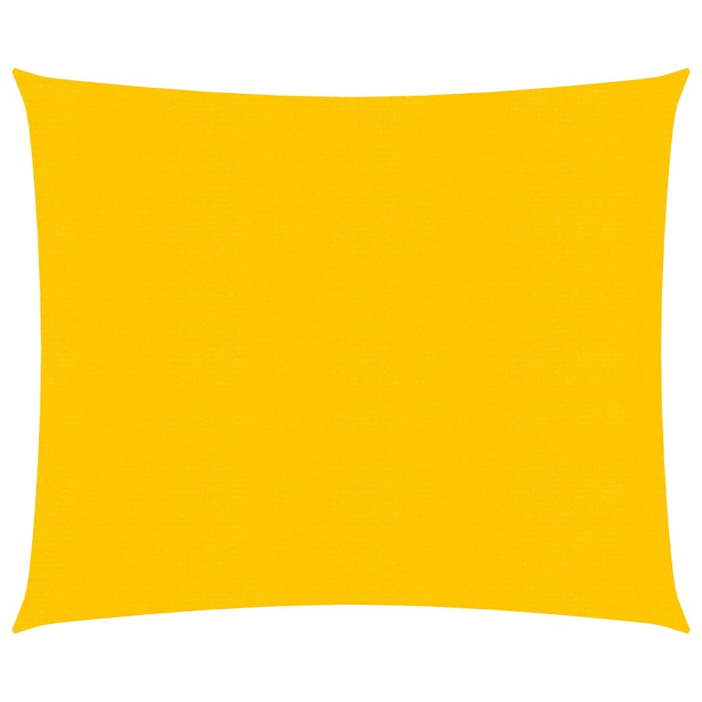 Zonnezeil 160 g/m² vierkant 5x5 m HDPE geel