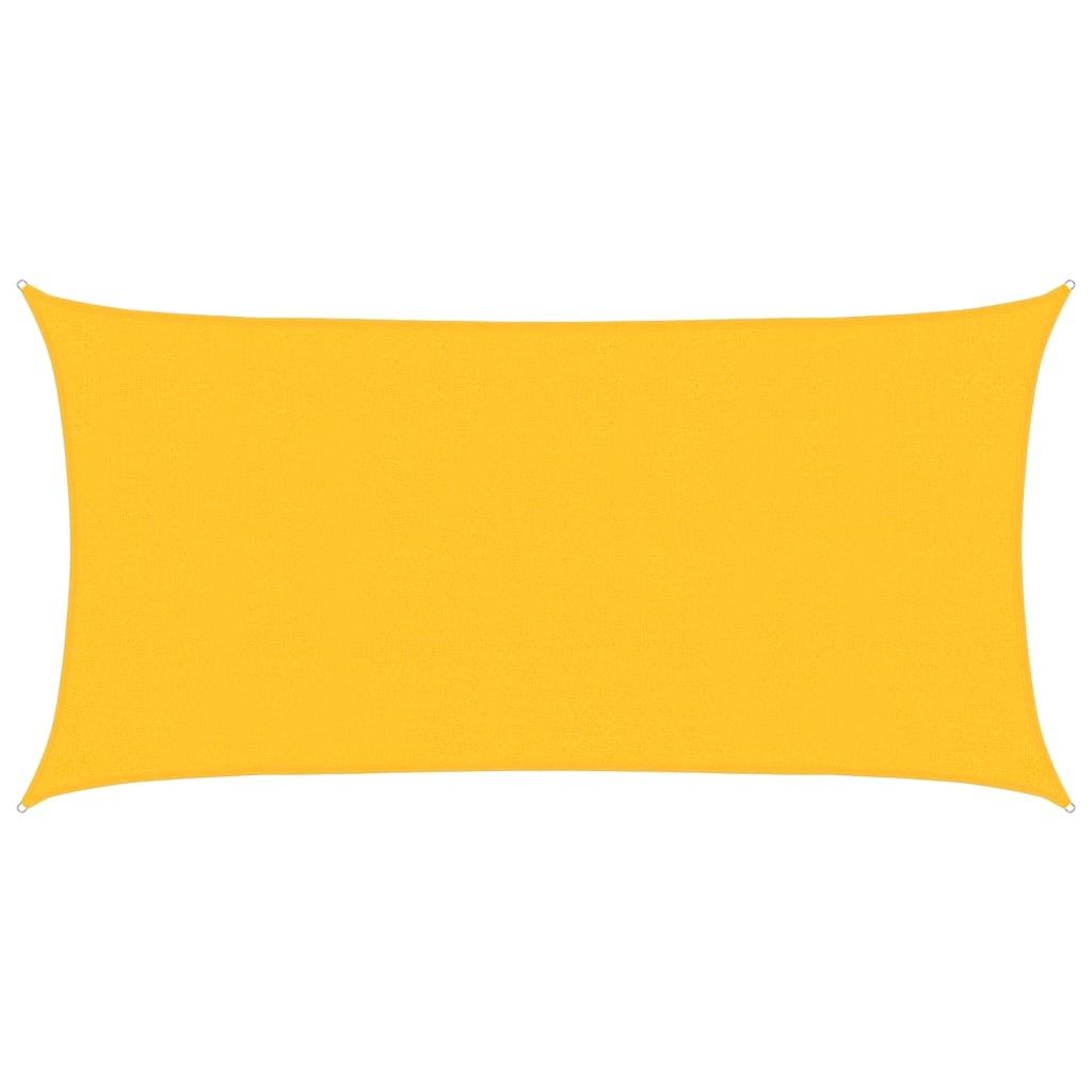 Zonnezeil 160 g/m² rechthoekig 2x3,5 m HDPE geel