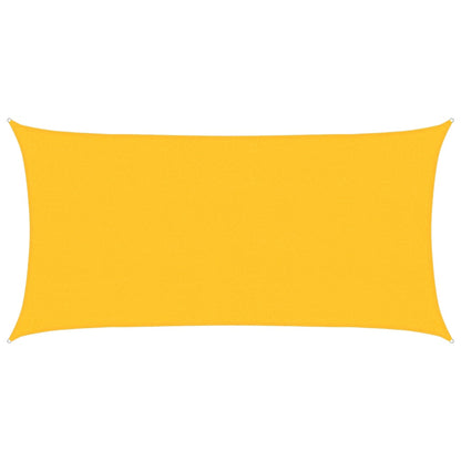 Zonnezeil 160 g/m² rechthoekig 2x3,5 m HDPE geel