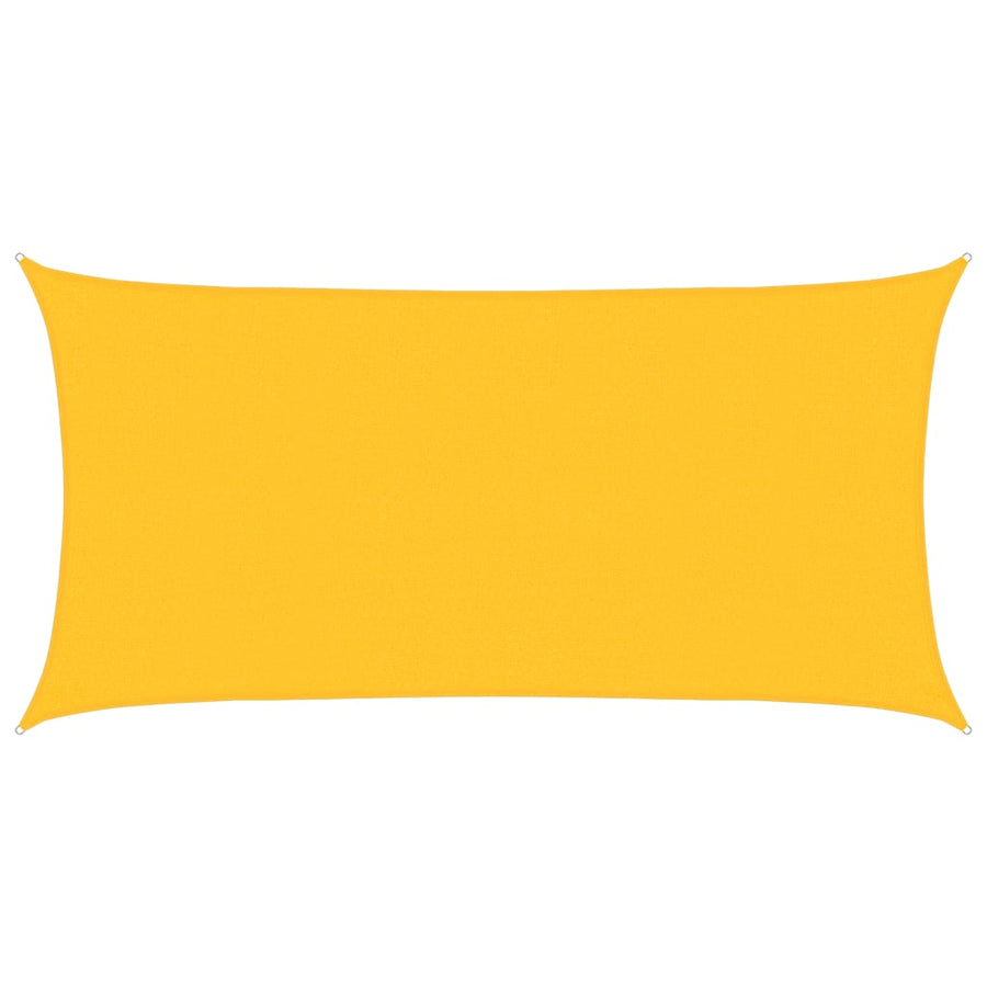 Zonnezeil 160 g/m² rechthoekig 2x3,5 m HDPE geel